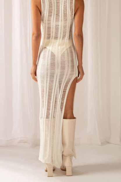 Robe longue en maille Perri