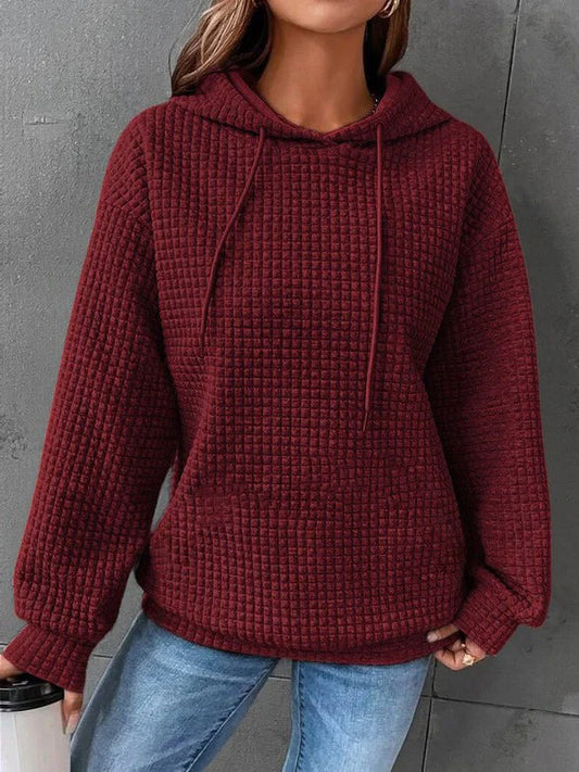 Plain Casual Hoodie Sweatshirt - Seldom Seen Styles