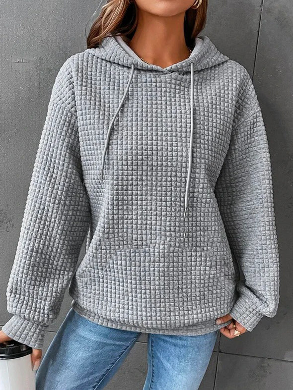 Plain Casual Hoodie Sweatshirt - Seldom Seen Styles