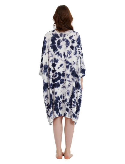 Chemise de nuit grande taille pour femmes, robe de nuit à col en V, pyjama de détente à manches courtes avec poche, taille S-5XL, pyjama élastique, tissu respirant