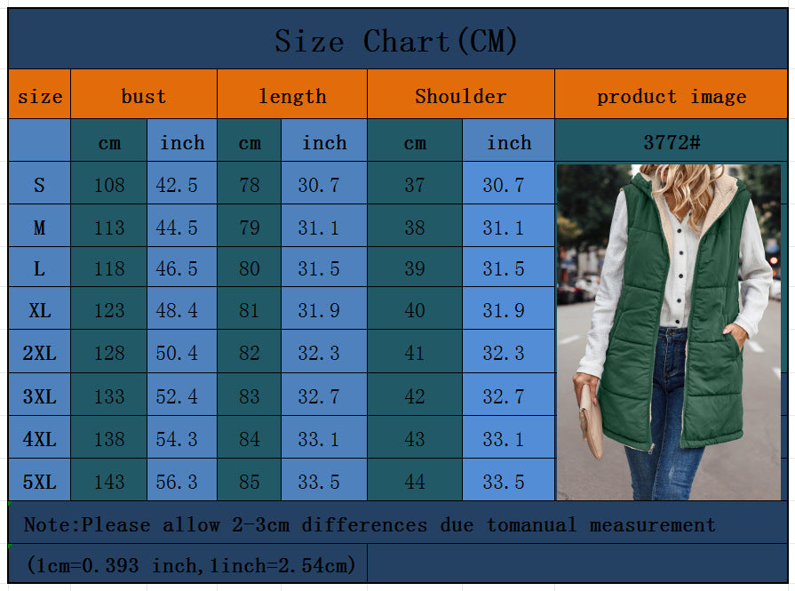 PrettyGarden Women's Warm Reversible Vests Sleeveless Fleece Basic Jacket Zip Up Coat Long Outerwear With Pockets And Hoodie Casual Outfit#Hoodieing - Seldom Seen Styles