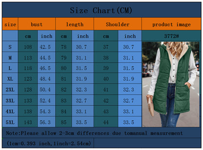 PrettyGarden Women's Warm Reversible Vests Sleeveless Fleece Basic Jacket Zip Up Coat Long Outerwear With Pockets And Hoodie Casual Outfit#Hoodieing