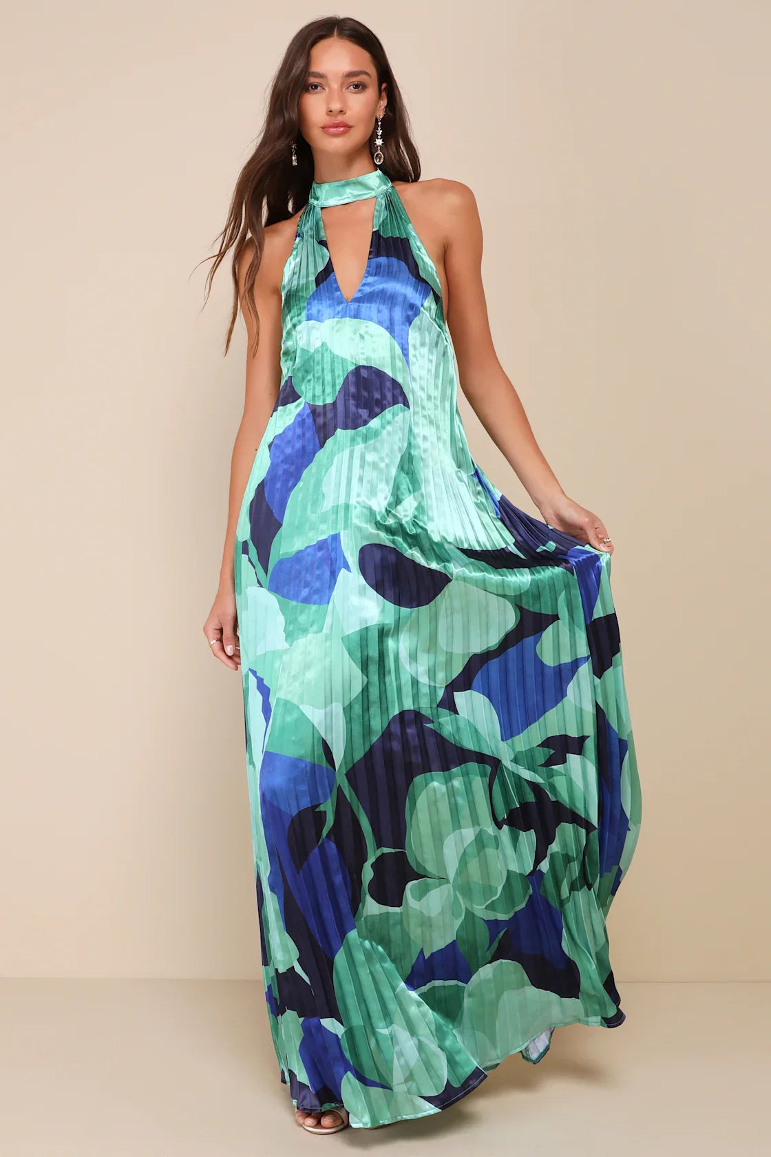 Printed Plisse Maxi Tent Dress - Seldom Seen Styles