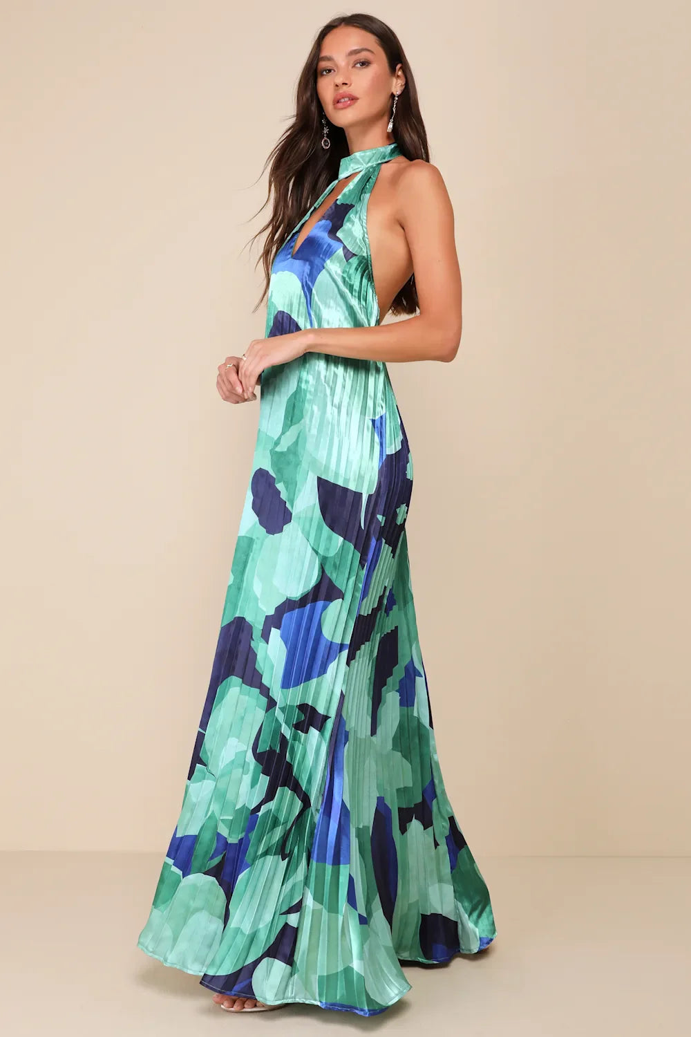 Printed Plisse Maxi Tent Dress - Seldom Seen Styles