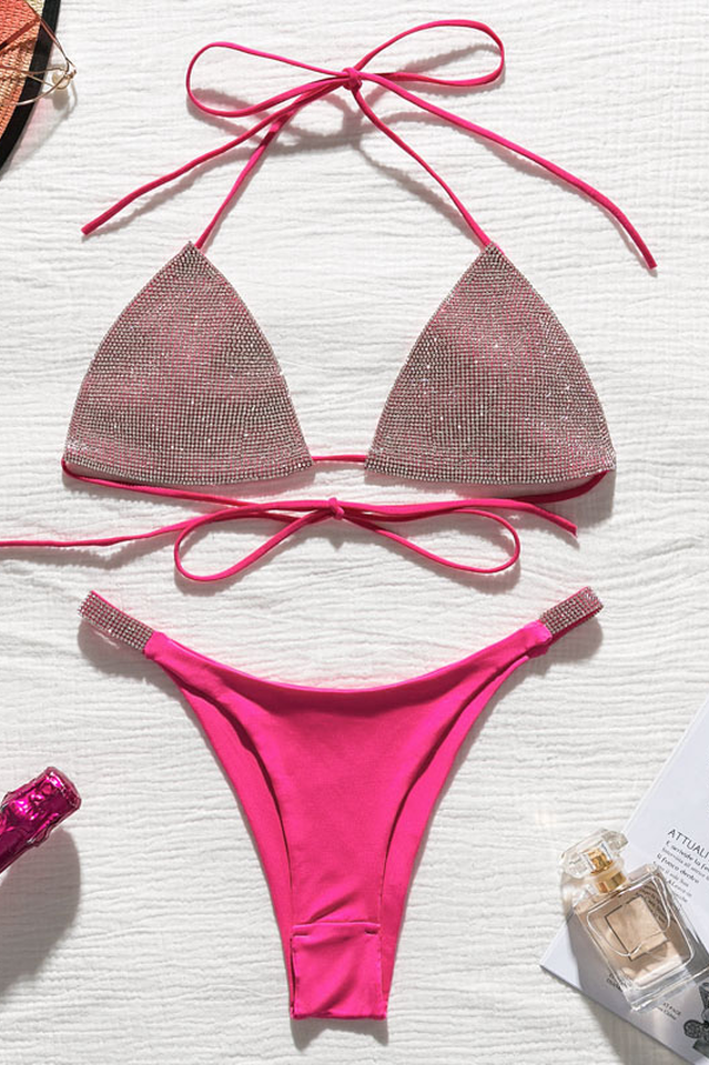 Bandage Rhinestone Bikini Set - Seldom Seen Styles