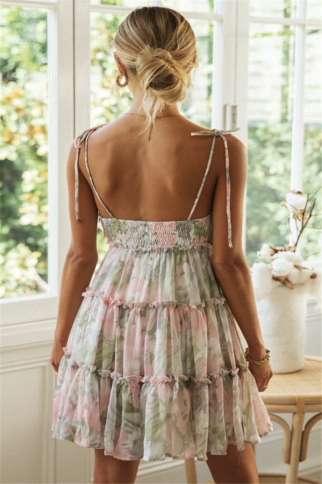 Women's Floral Boho Mini Dress Summer Beach Casual Sundress Loose Swing A-Line Short Dress for Party Daily Vacation Plus Size - Seldom Seen Styles
