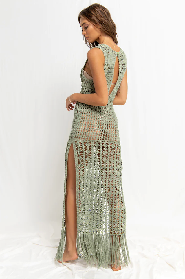 Crochet High Neck Cover Up - Seldom Seen Styles