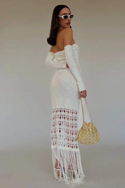 Rona Knitted Tassel Maxi Dress