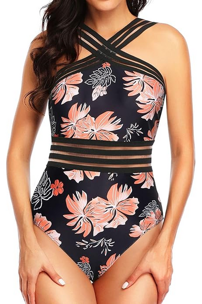 Bandage Cross Back Swimming Suit