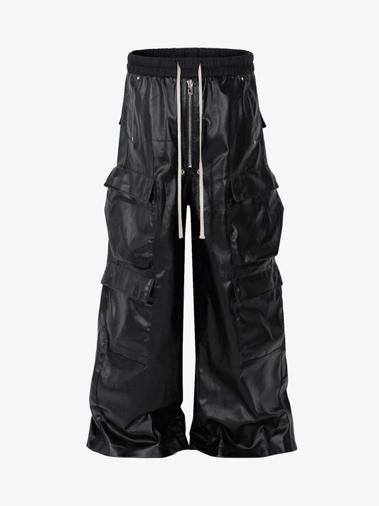 RO-style multi-pocket matte coated overalls - 2094 - Seldom Seen Styles