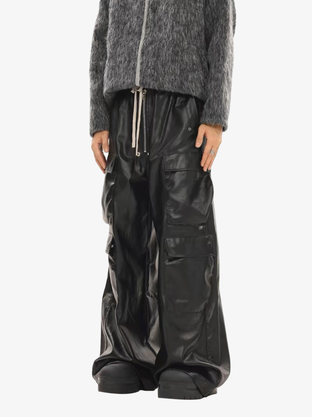 RO-style multi-pocket matte coated overalls - 2094 - Seldom Seen Styles