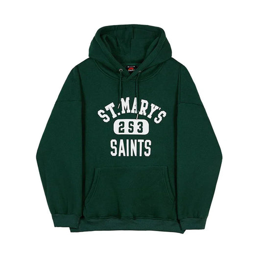 RT No. 3079 GREEN LETTERED HOODIE - Seldom Seen Styles