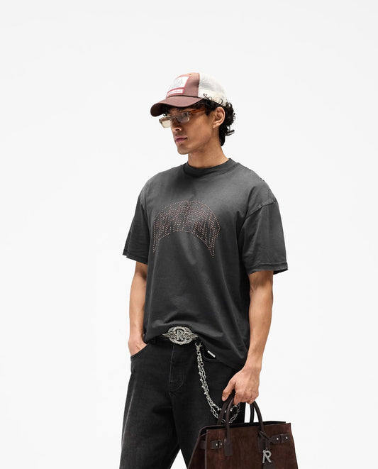 Represent Embellished Arch Logo T-Shirt - Flat Black - Seldom Seen Styles