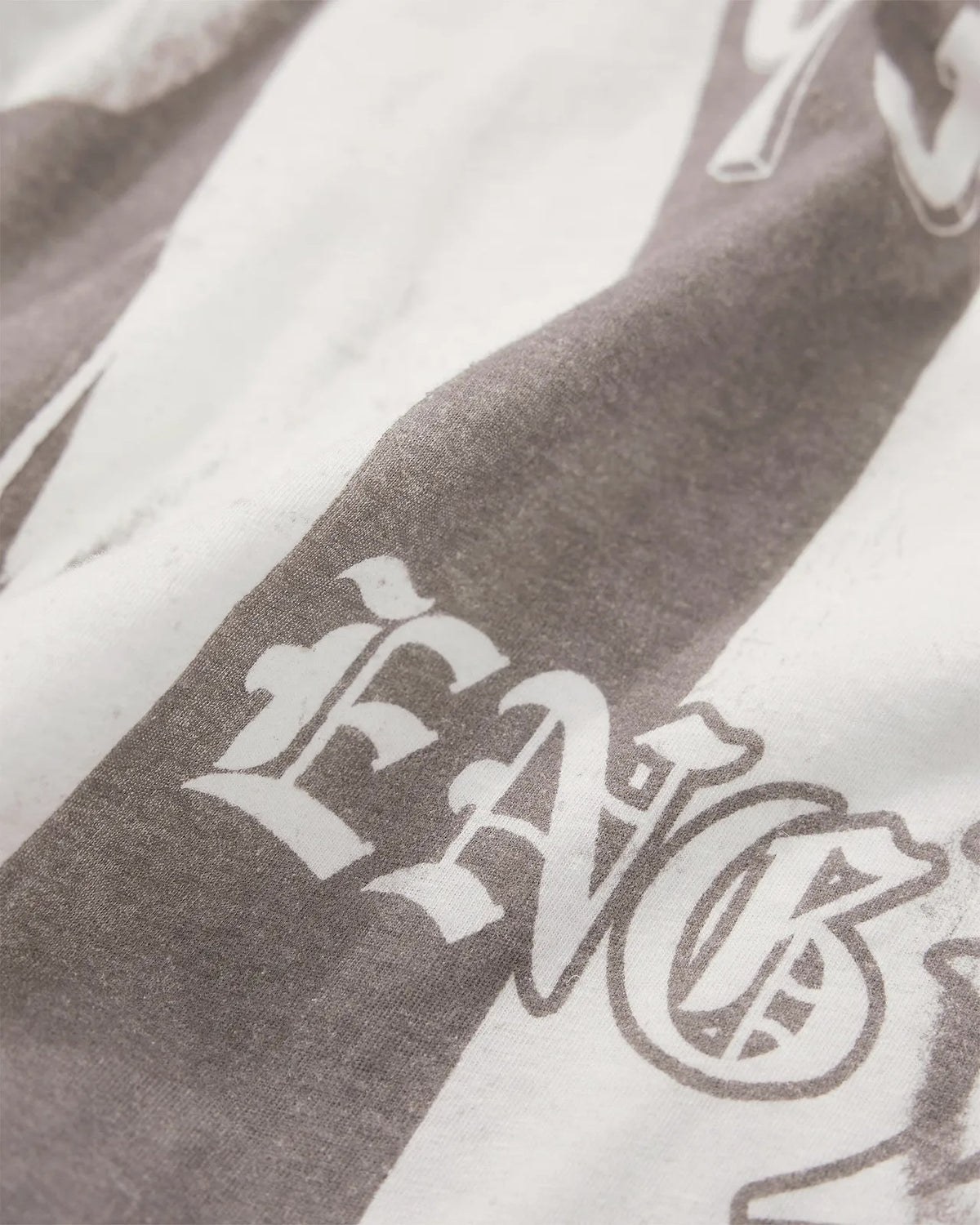 Represent Men's Printed Long Sleeve Football Tee 'Washed Grey/Cream' - Seldom Seen Styles