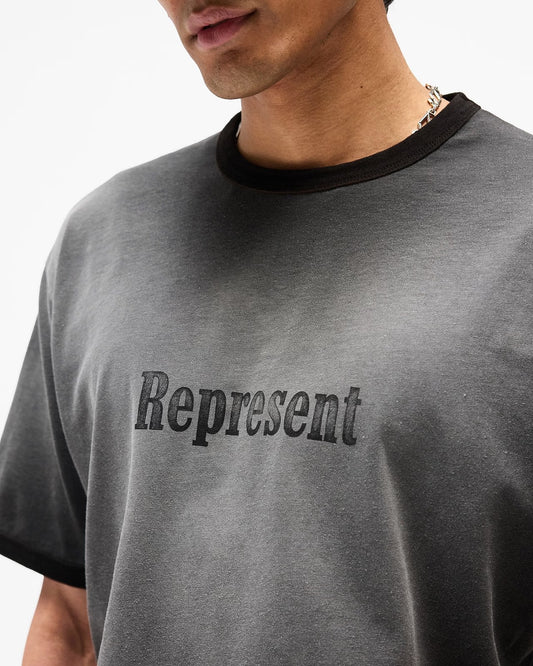 Represent Ringer T-Shirt - Stained Black - Seldom Seen Styles