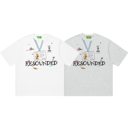 Resounded Graphic Oversized T-Shirt Short Sleeve Crew Neck Casual Summer Streetwear Tee | Resounded Tee - Seldom Seen Styles