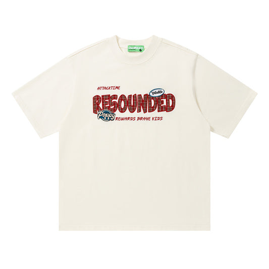 Resounded Logo Oversized T-Shirt Short Sleeve Crew Neck Casual Summer Streetwear Tee - Seldom Seen Styles