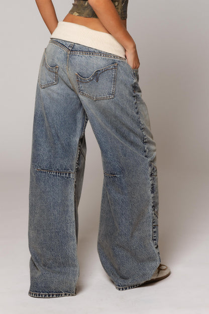 Vice Jean Blue Crest Retro Baggy Overcast Jeans