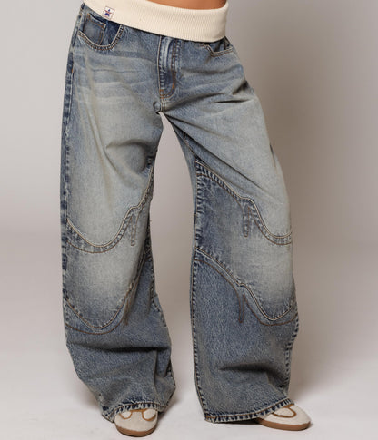 Vice Jean Blue Crest Retro Baggy Overcast Jeans