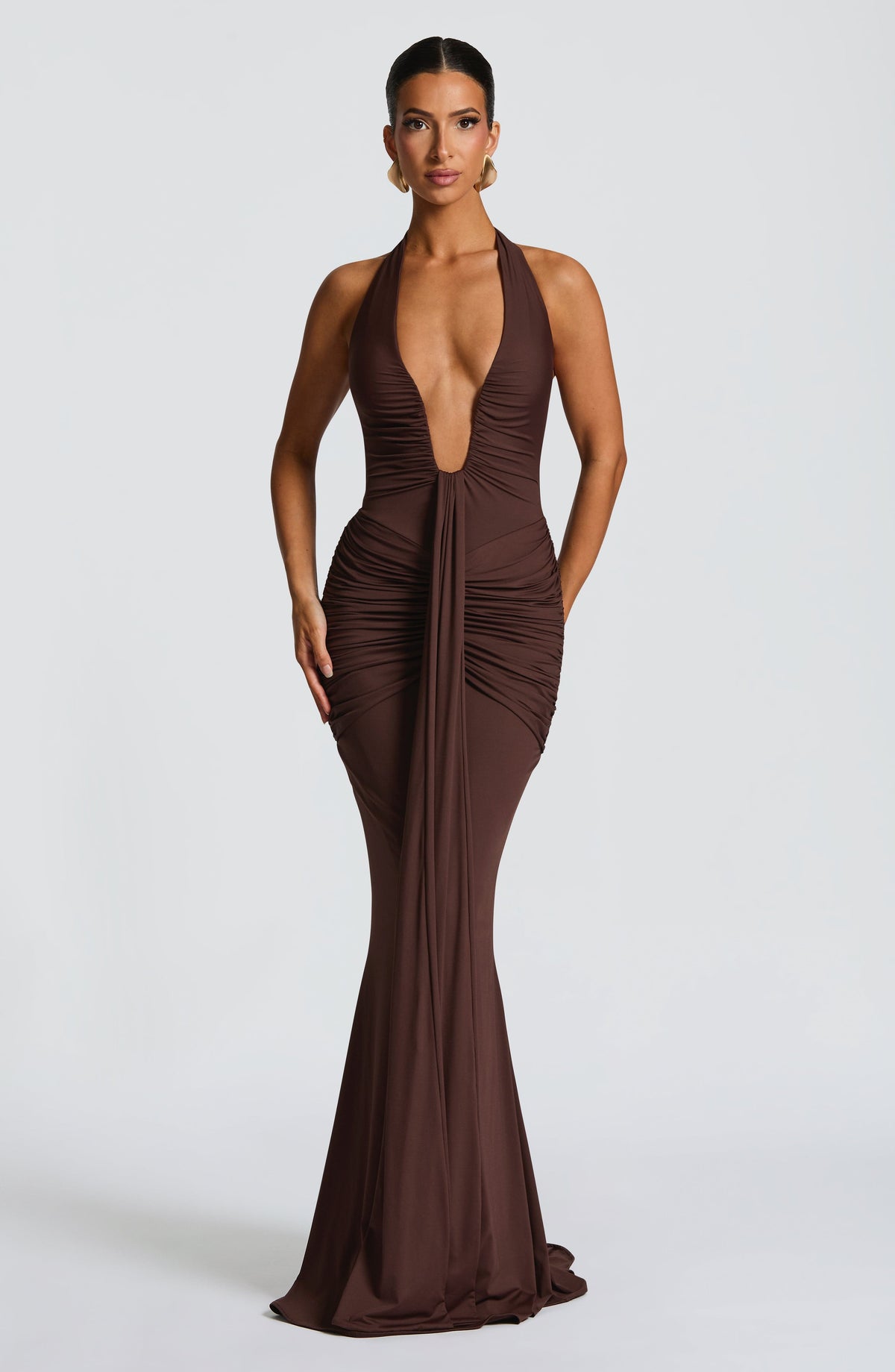 Rosetta Maxi Dress - Plum Brown - Seldom Seen Styles