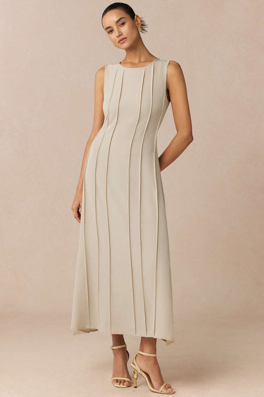 Round Neck Sleeveless Midi Dress - Seldom Seen Styles