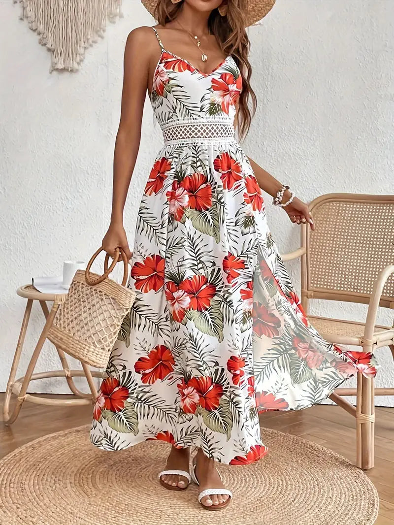 Ruby | Women's Floral Flowy Draped Midi Dress Summer 2026 - Seldom Seen Styles
