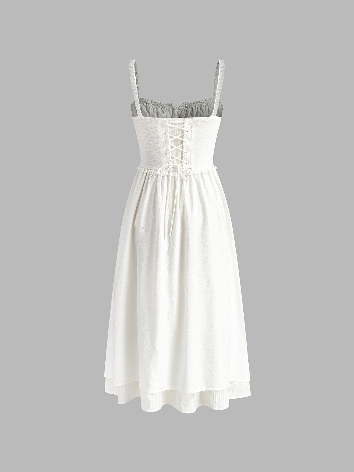 Ruffle Hem Cami Plain Midi Dress - Seldom Seen Styles