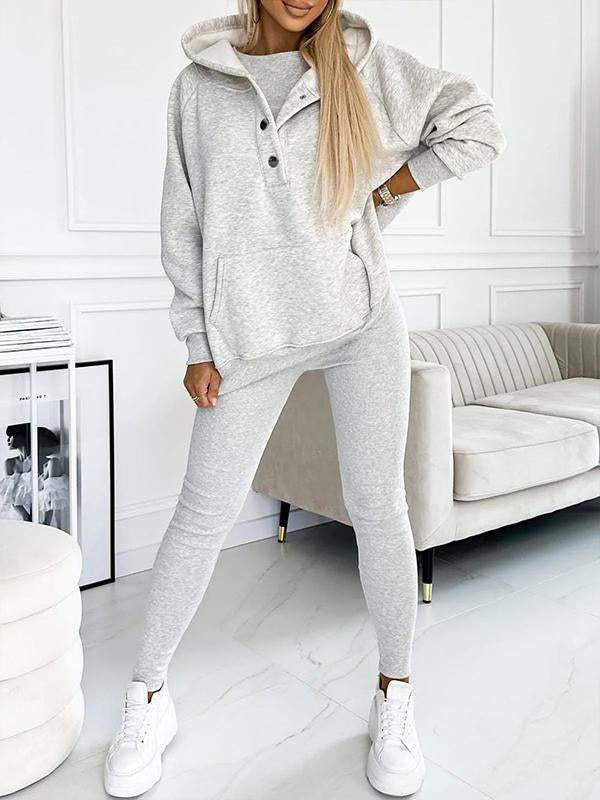(S-5XL) Plus Size Casual and Comfortable Sweatshirt Three-piece Suit - Seldom Seen Styles