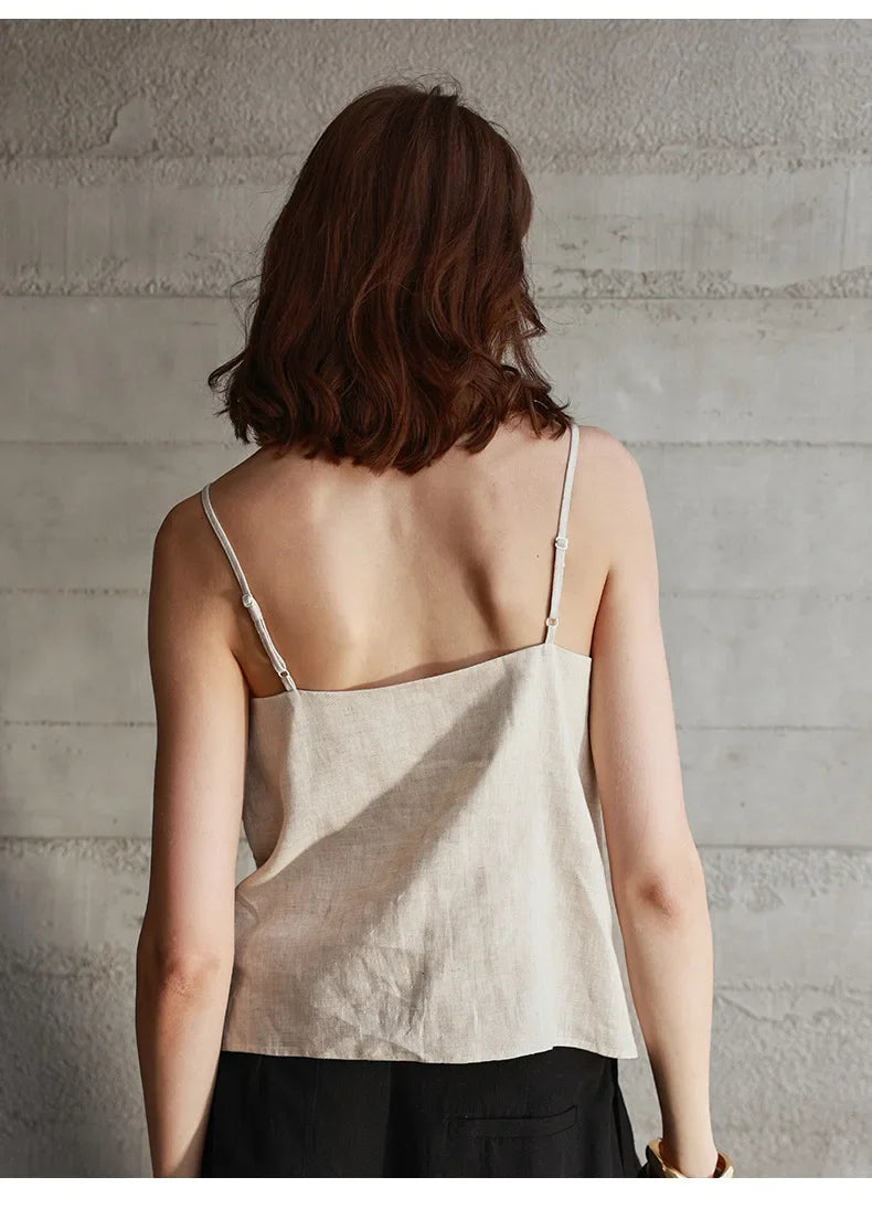 Women’s Linen V-Neck Camisole Top