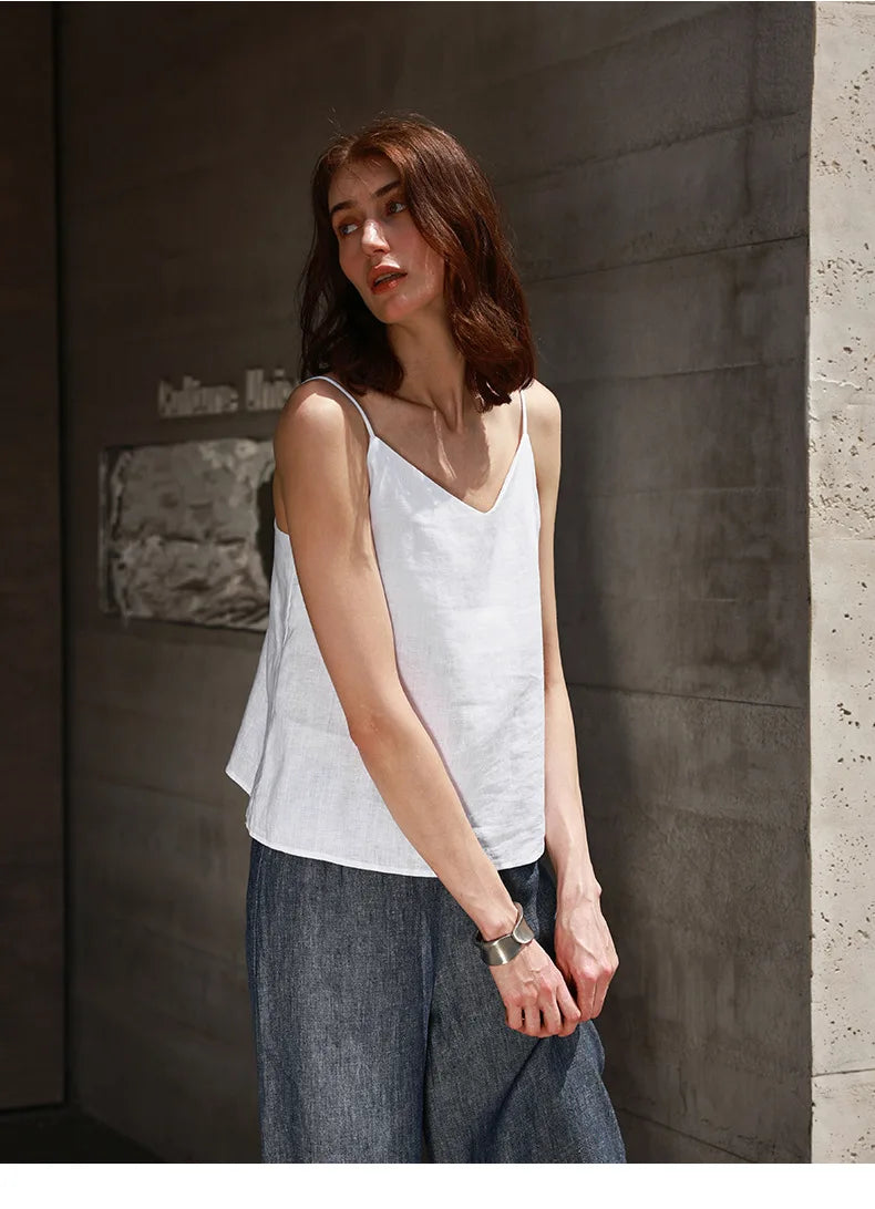 Women’s Linen V-Neck Camisole Top