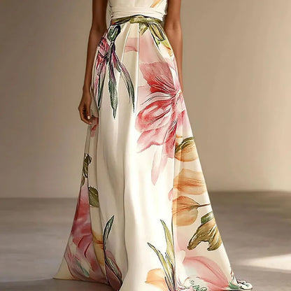 Aveera Floral Wedding Guest Maxi Dress