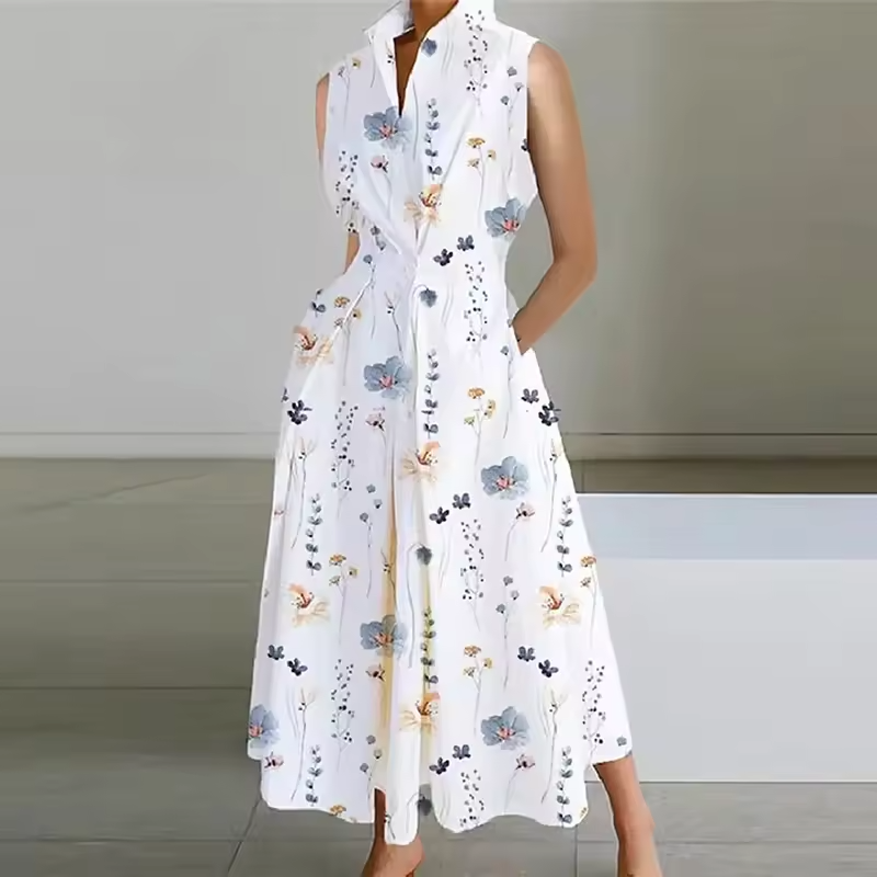 Elegant Button-Down Shirt Dress with Cinched Waist - Seldom Seen Styles
