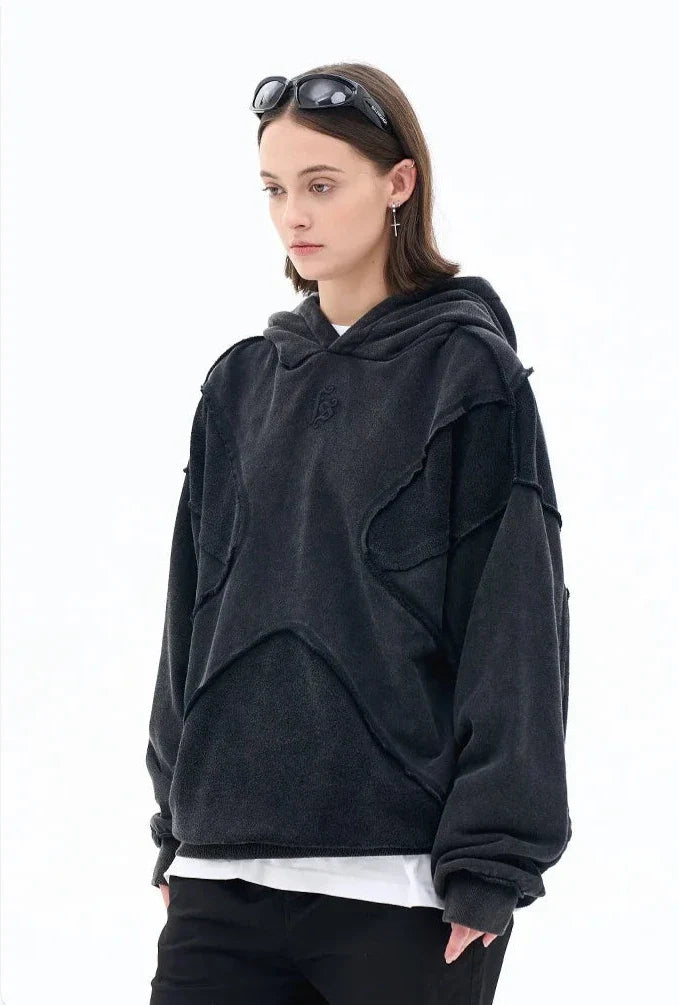 Vintage Washed Deconstructed Forgiveness Hoodie - Seldom Seen Styles