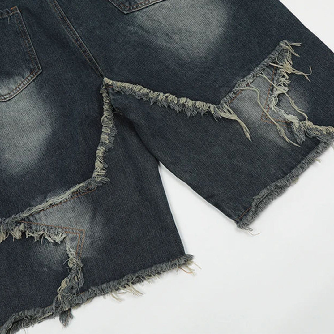 Star Denim Shorts - Seldom Seen Styles