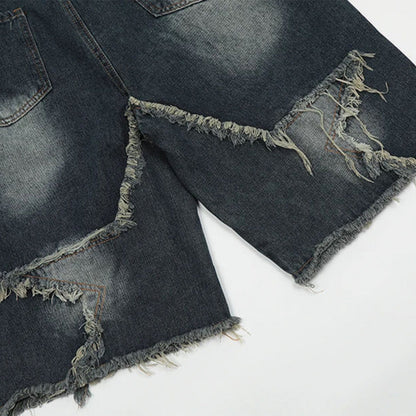 Jeans-Shorts mit Sternen