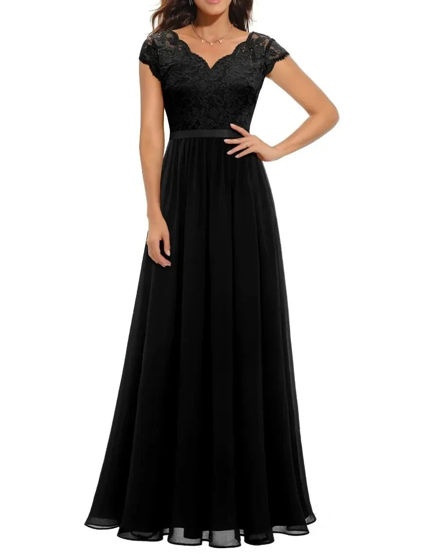 Diane™ | Women’s Elegant Lace Long Dress - Seldom Seen Styles