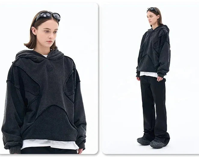 Vintage Washed Deconstructed Forgiveness Hoodie - Seldom Seen Styles