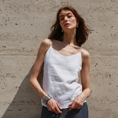 Women’s Linen V-Neck Camisole Top