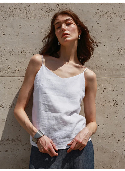 Women’s Linen V-Neck Camisole Top