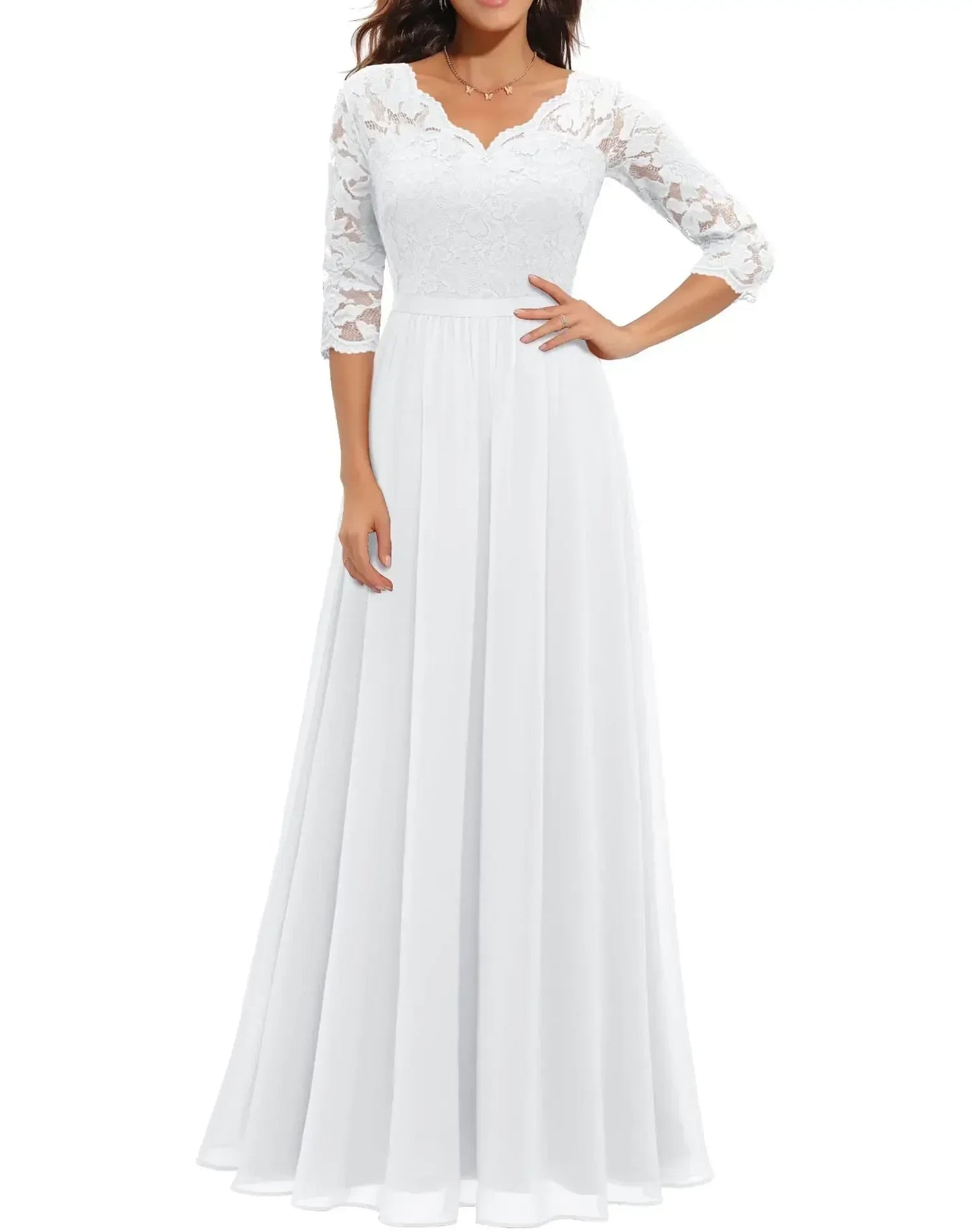 Diane™ | Women’s Elegant Lace Long Dress - Seldom Seen Styles