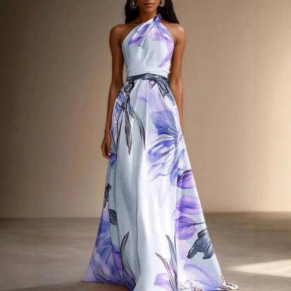 Aveera Floral Wedding Guest Maxi Dress