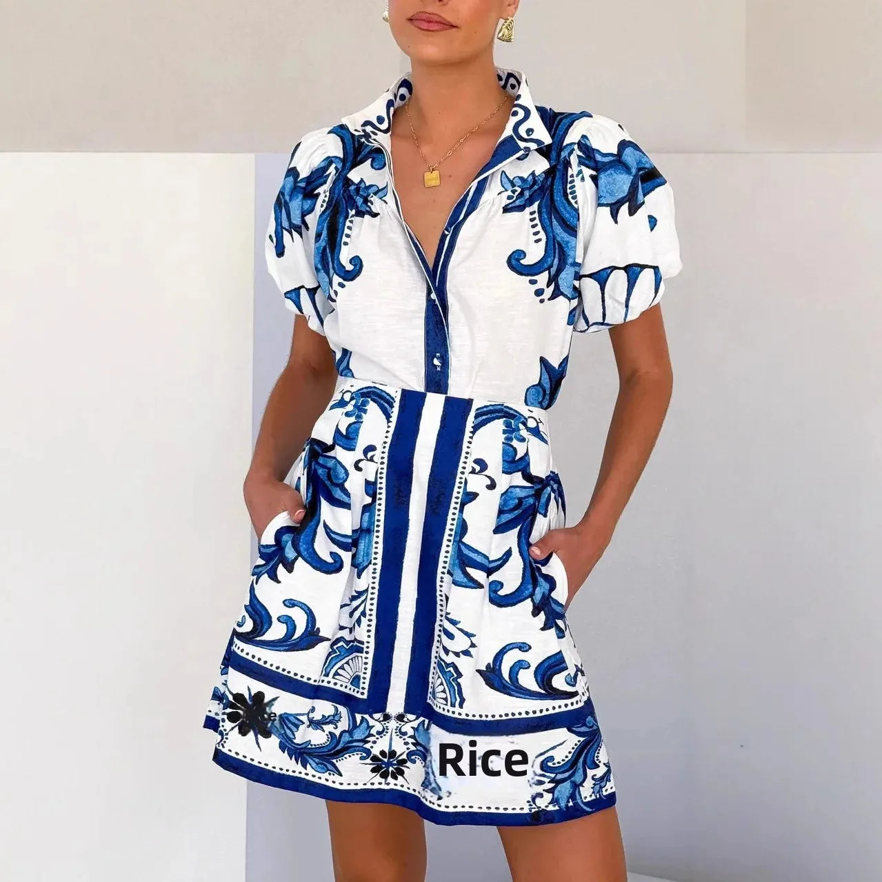 Kelsey Linen Floral Two-piece Dress - Seldom Seen Styles