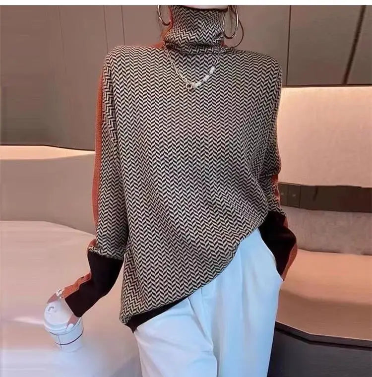 Alobee Women Sweater Knitted Turtleneck New Warm Stylish Sweaters Ladies Girl Slim Women Sweaters Pullovers Female Woman Sweater