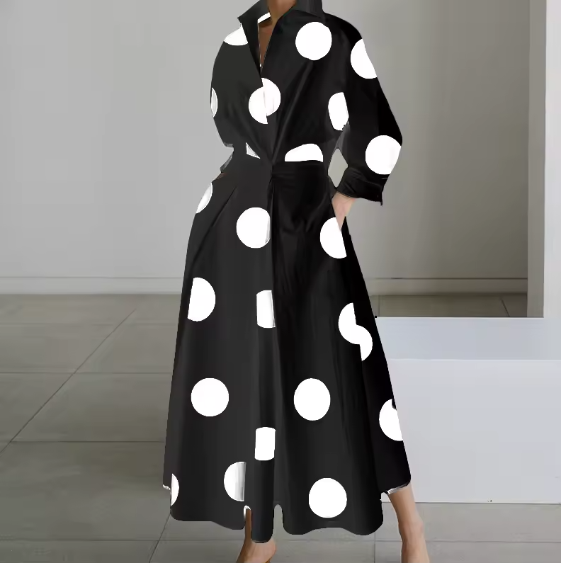 Elegant Button-Down Shirt Dress with Cinched Waist - Seldom Seen Styles