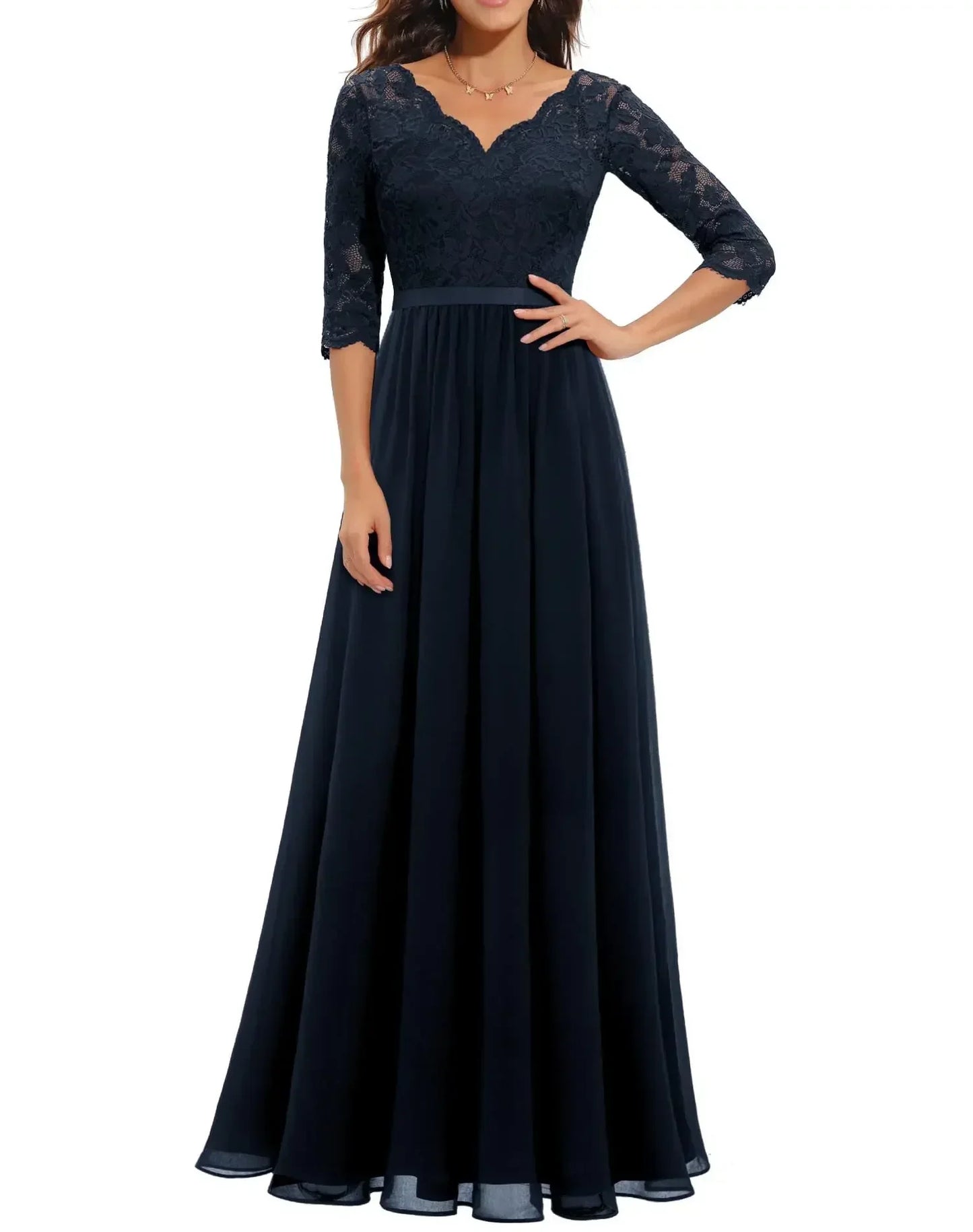 Diane™ | Women’s Elegant Lace Long Dress - Seldom Seen Styles