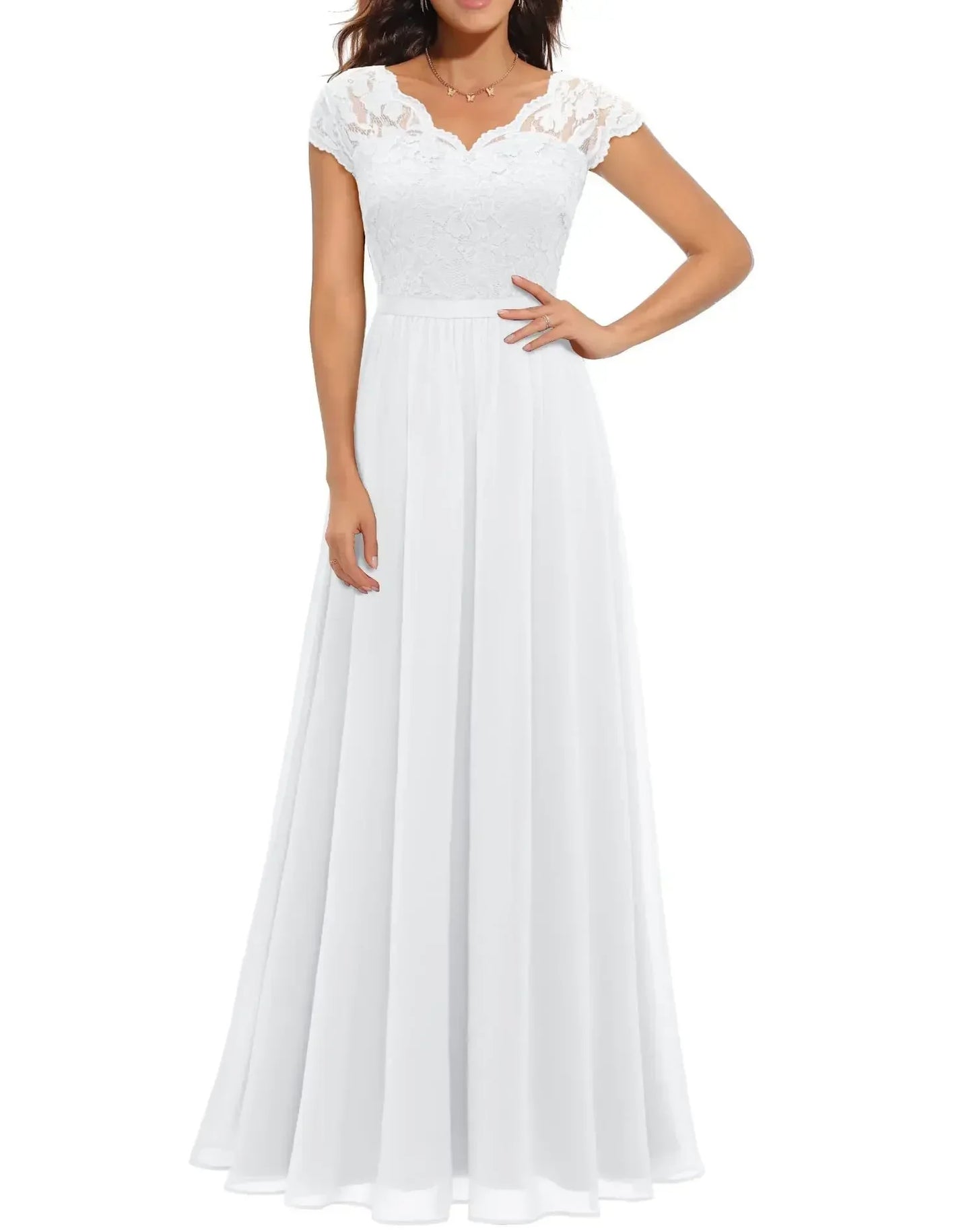 Diane™ | Women’s Elegant Lace Long Dress - Seldom Seen Styles