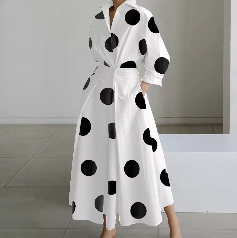 Elegant Button-Down Shirt Dress with Cinched Waist - Seldom Seen Styles
