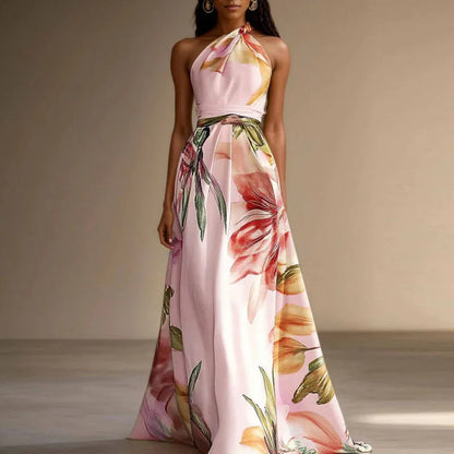 Aveera Floral Wedding Guest Maxi Dress