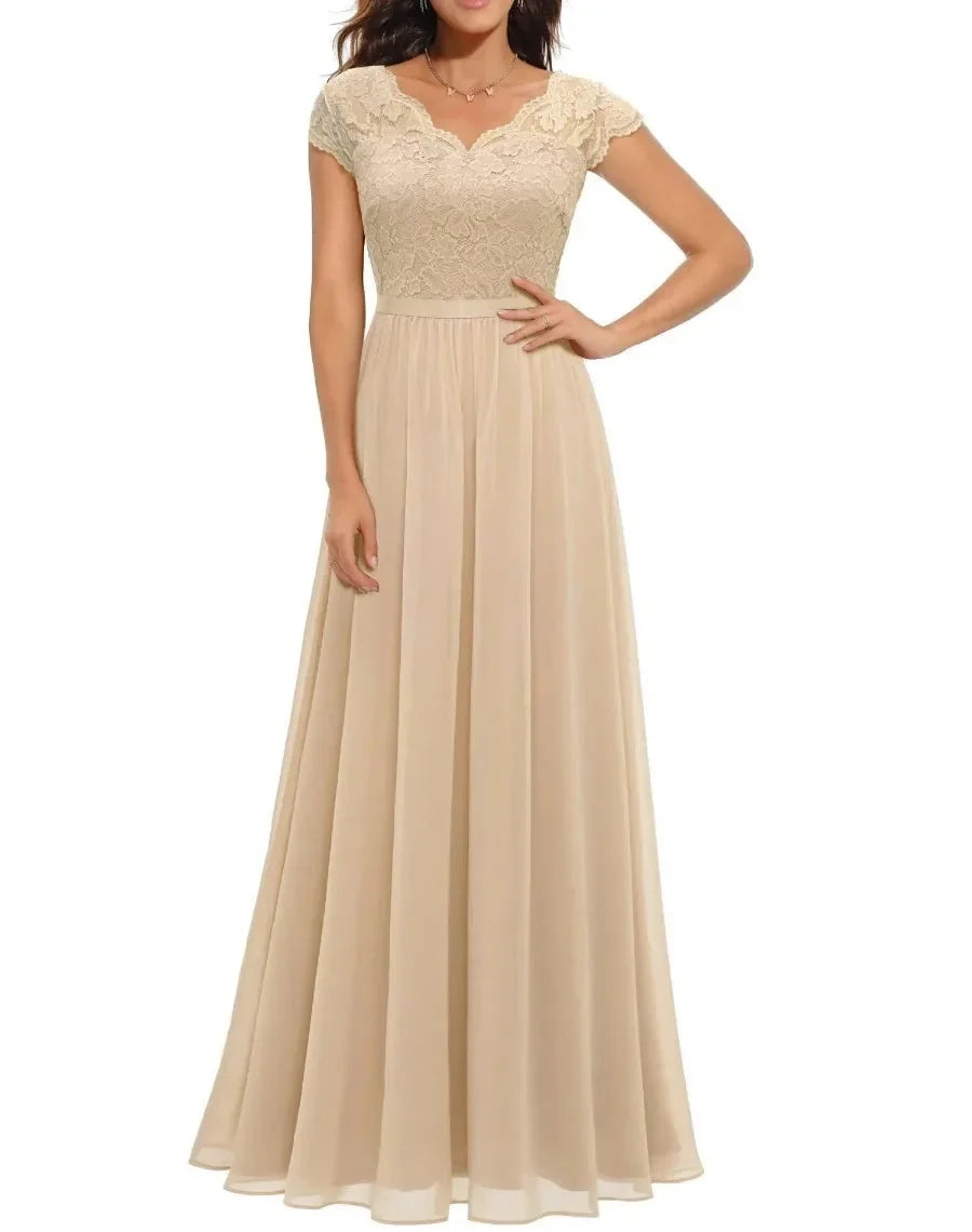 Diane™ | Women’s Elegant Lace Long Dress - Seldom Seen Styles