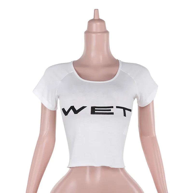 Women's Sheer Racerback Tank Top Letter Print Y2K Slim Fit Summer Vest - Seldom Seen Styles